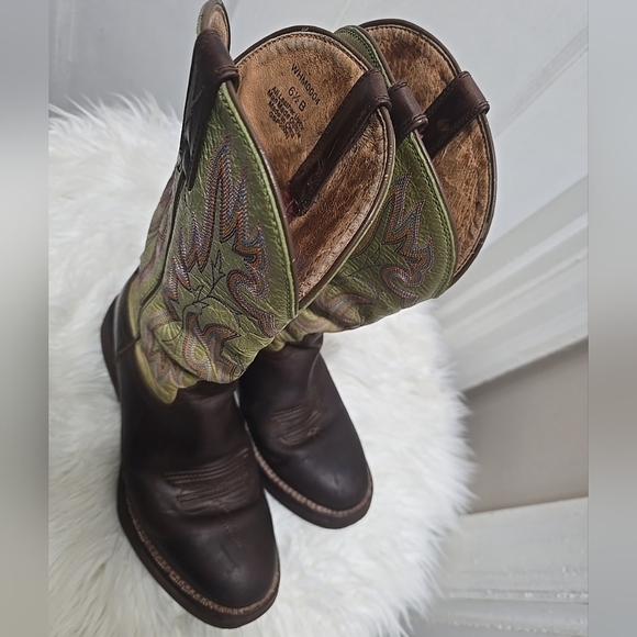 Smoky Mountain Brown/Green Hopalong Western Cowboy Boot 6.5B 🌴 - Picture 11 of 13